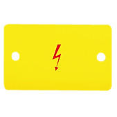 Protective warning marker; with high-voltage symbol; for 4 terminal blocks; yellow