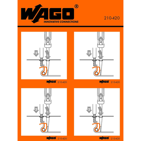 Stickers for operating instructions; for rail-mounted terminal blocks with CAGE CLAMP® COMPACT; 870 Series