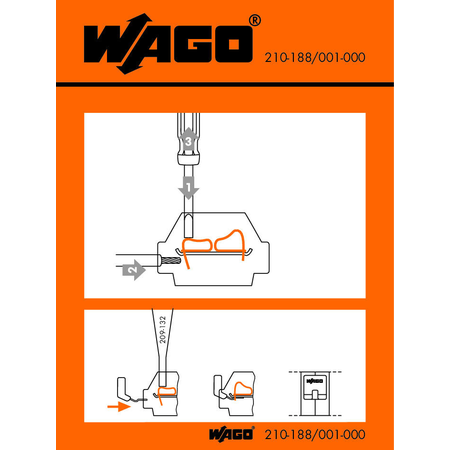 Stickers for operating instructions; for side-entry terminal strips; 260 to 262 Series