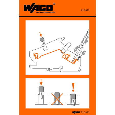 Stickers for operating instructions