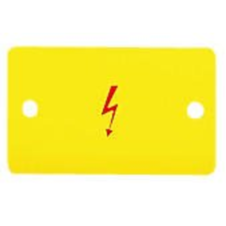 Protective warning marker; with high-voltage symbol; for 3 terminal blocks; yellow