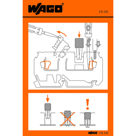 Stickers for operating instructions; for disconnect terminal blocks; 280 Series