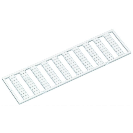 WMB marking card; as card; MARKED; F51, ..., F60 (10x); stretchable 5 - 5.2 mm; Vertical marking; snap-on type; white