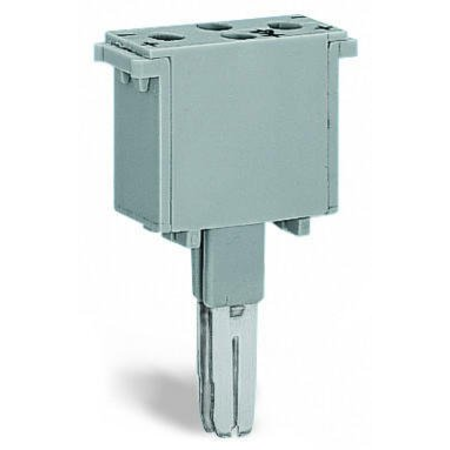 Component plug; for carrier terminal blocks; 2-pole; with rectifier diode and LED; 10 mm wide; gray