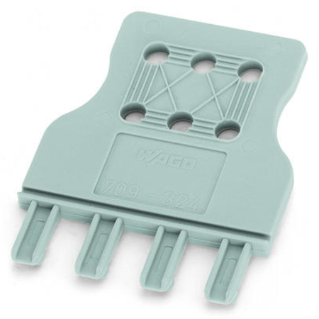 Strain relief plate; 6-pole; for 8 mm wide terminal blocks; gray