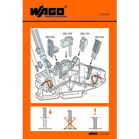 Stickers for operating instructions