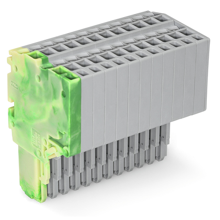 2-conductor female connector; 1.5 mm²; 12-pole; 1,50 mm²; green-yellow, gray