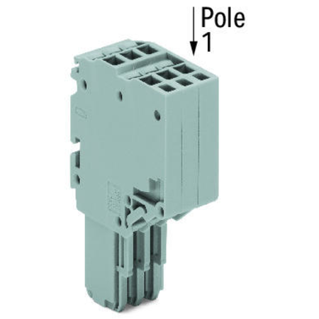 2-conductor female connector; 1.5 mm²; 12-pole; 1,50 mm²; gray