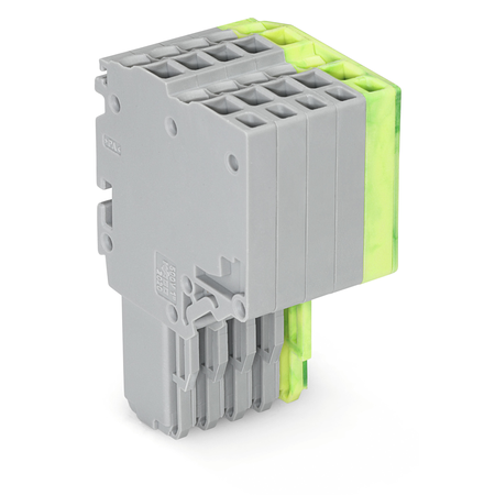 2-conductor female connector; 1.5 mm²; 5-pole; 1,50 mm²; gray, green-yellow