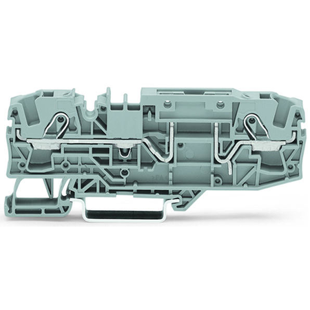 2-conductor carrier terminal block; for DIN-rail 35 x 15 and 35 x 7.5; 6 mm²; Push-in CAGE CLAMP®; 6,00 mm²; blue