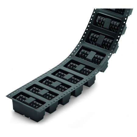 THR PCB terminal block; push-button; 1.5 mm²; Pin spacing 3.5 mm; 4-pole; Push-in CAGE CLAMP®; in tape-and-reel packaging; 1,50 mm²; black