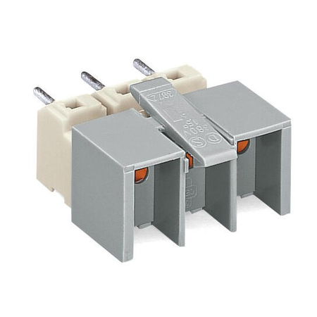Power supply connector; 4-pole; 2,50 mm²; white/gray