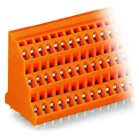 Triple-deck PCB terminal block; 2.5 mm²; Pin spacing 5.08 mm; 3 x 12-pole; CAGE CLAMP®; 2,50 mm²; orange