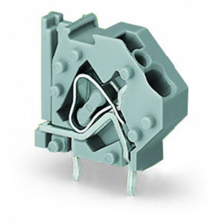 Stackable PCB terminal block; 4 mm²; Pin spacing 7.5 mm; 1-pole; CAGE CLAMP®; commoning option; 4,00 mm²; light gray