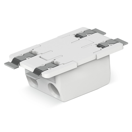 Through-Board SMD PCB Terminal Block; 0.75 mm²; Pin spacing 6.5 mm; 2-pole; Push-in CAGE CLAMP®; in tape-and-reel packaging; 0,75 mm²; white