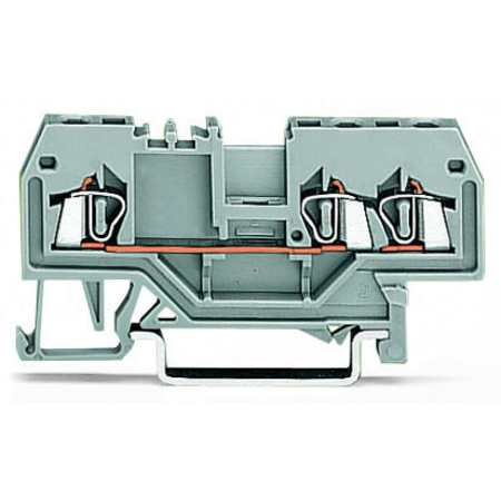 3-conductor through terminal block; 1.5 mm²; center marking; for DIN-rail 35 x 15 and 35 x 7.5; CAGE CLAMP®; 1,50 mm²; yellow