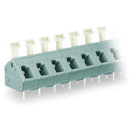 PCB terminal block; push-button; 2.5 mm²; Pin spacing 7.5/7.62 mm; 5-pole; CAGE CLAMP®; commoning option; 2,50 mm²; gray