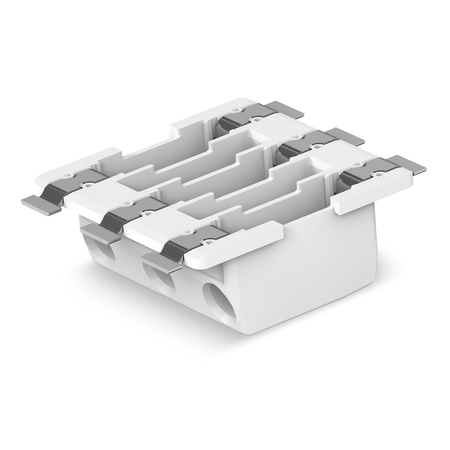 Through-Board SMD PCB Terminal Block; 0.75 mm²; Pin spacing 6.5 mm; 3-pole; Push-in CAGE CLAMP®; in tape-and-reel packaging; 0,75 mm²; white