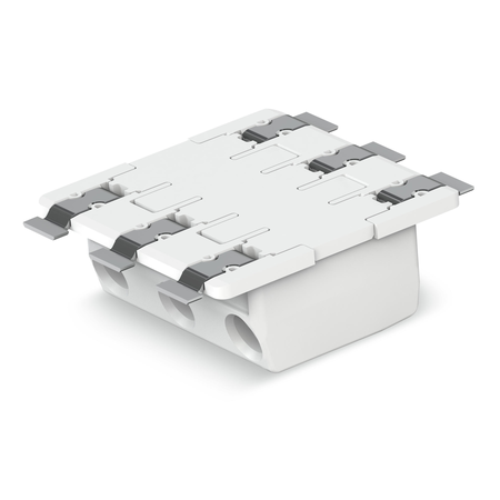 Through-Board SMD PCB Terminal Block; 0.75 mm²; Pin spacing 6.5 mm; 3-pole; Push-in CAGE CLAMP®; in tape-and-reel packaging; 0,75 mm²; white