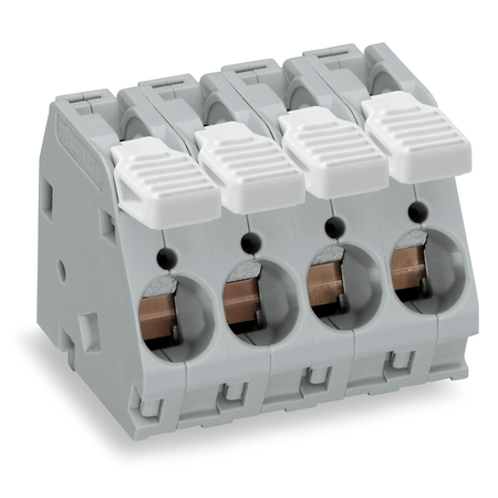 PCB terminal block; lever; 16 mm²; Pin spacing 10 mm; 8-pole; CAGE CLAMP®; 16,00 mm²; gray