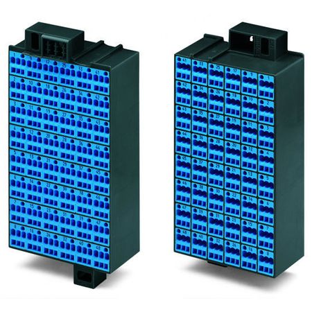 Matrix patchboard; 48-pole; Marking 1-48; suitable for Ex i applications; Color of modules: blue; Module marking, side 1 and 2 vertical; 1,50 mm²; dark gray