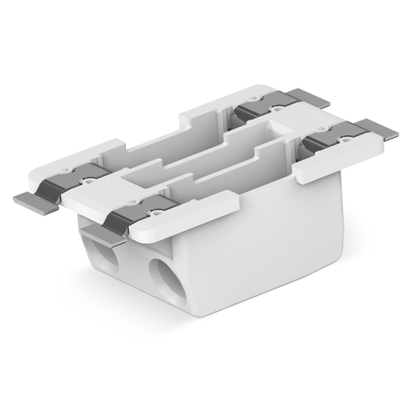 Through-Board SMD PCB Terminal Block; 0.75 mm²; Pin spacing 6.5 mm; 2-pole; Push-in CAGE CLAMP®; in tape-and-reel packaging; 0,75 mm²; white