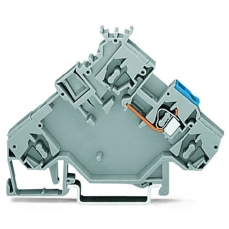 2-conductor actuator supply terminal block; with colored conductor entries; 2.5 mm²; CAGE CLAMP®; 2,50 mm²; gray