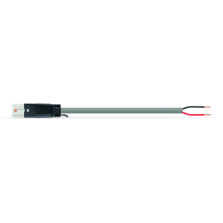 pre-assembled connecting cable; Plug/open-ended; 2-pole; Cod. F; 5 m; gray