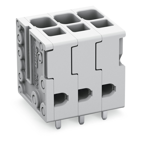 PCB terminal block; 4 mm²; Pin spacing 5 mm; 12-pole; Push-in CAGE CLAMP®; 4,00 mm²; gray