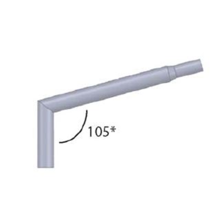 Brat simplu pentru stalp iluminat cu inclinare 105 grade 50 cm 