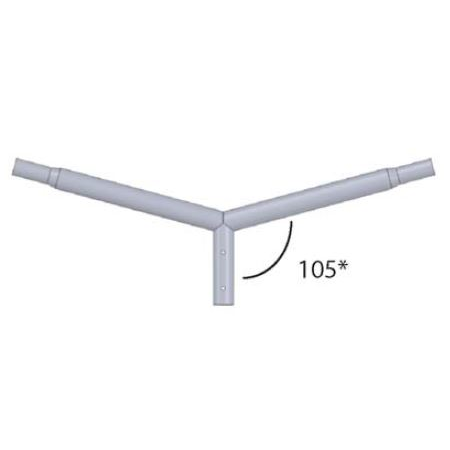 Brat dublu pentru stalp iluminat cu inclinare 105 grade 50 cm -aliniere 180 grade 