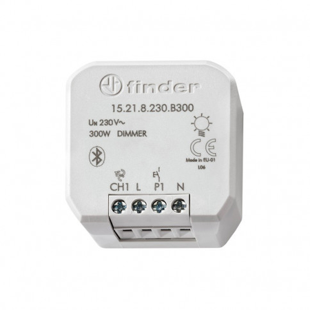 Dimmer (variator de tensiune) - 1 ND (contact normal deschis), Bluetooth BLE, 230 V, 300 W, Wall round box mounting, C.A. (50/60Hz), Standard, 50/60 Hz