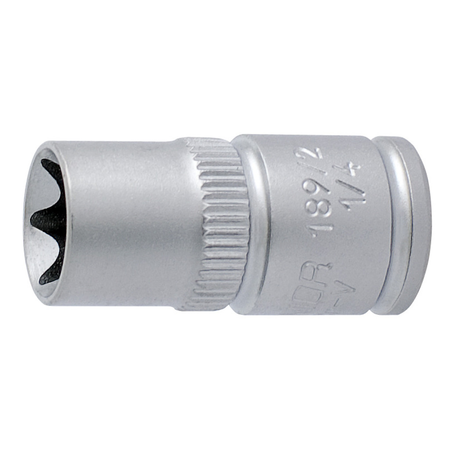 Capete chei tubulare cu profil TX interior 1/4 E 5, 25mm, 12mm, 6.7mm, 15g