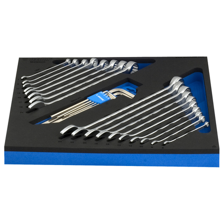 Set de chei combinate si chei hexagonale varianta lunga in suport sos