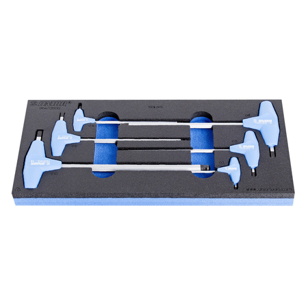Set de surubelnite hexagonale cu maner in t in suport sos