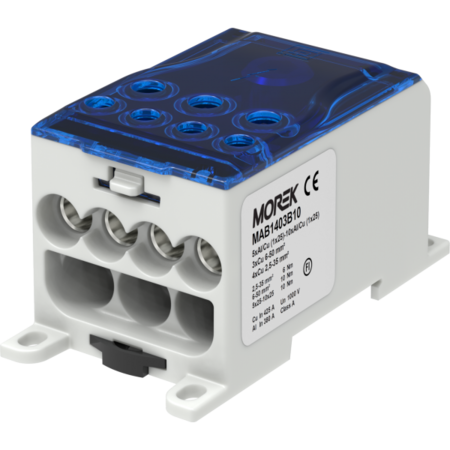 Distribuitor OJL400AF blue in 10x(1x25) out 4x35/3X50mm² Distribution block
