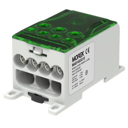 Distribuitor OJL400AF green in 10x(1x25) out 4x35/3X50mm² Distribution block