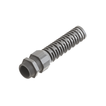Presetupa, spiral, M12, 3-6,5mm, PA6, light grey RAL7035, IP68