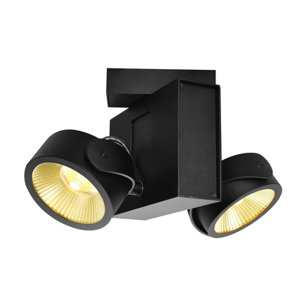 Corp iluminat TAVAN, Luminita TEC Kalu de perete, LED-negru INTERIOARa de suprafata pe perete Barele sI TAVAN lumina, dublu, negru, 24 °, 3000K,