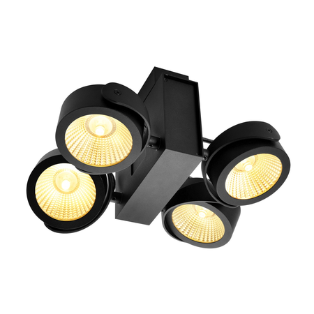 Corp iluminat TAVAN, Luminita TEC Kalu de perete, LED-negru INTERIOARa de suprafata pe perete Barele sI lumenul Plafon, quad, negru, 24 °, 3000K,