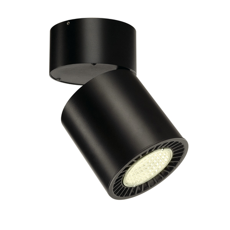 Corp iluminat TAVAN, SUPROS de Luminita Plafon, Plafon negru cu LED-uri de interior Montat Deschis, rotund, negru, 4000K, 60 ° reflector, CRI90, 3520lm,