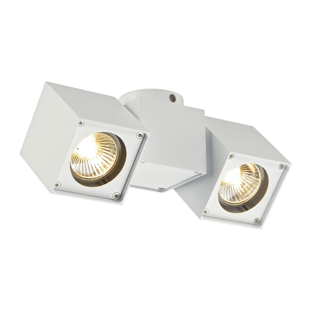 Corp iluminat TAVAN, ALTRA DICE GU10 perete Luminita, lumina Plafon alb, cu Doua capete, QPAR51, alb, max. 100 W,