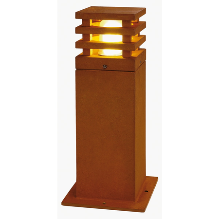 Lampa podea, RUSTY ® Lampadare 40, otel rugina stativ de podea in aer liber, cu LED-uri, 3000K, patrat, ruginite, L / W / H 12/12/40,