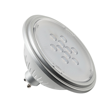 Sursa de iluminat, bec, lampa cu led-uri qpar111, gu10, 7w, 3000k 40 ° argint,