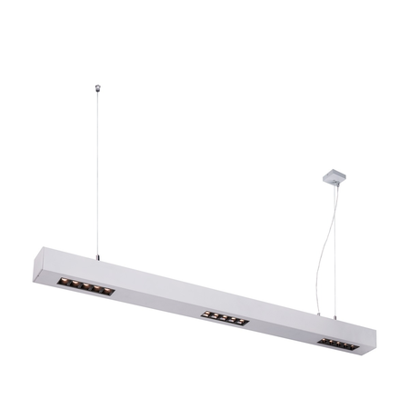 Lampa suspendata, lustra q-line ® pandantiv, cu led-uri de culoare gri deschis pandantiv interior, 1m, bap, argint, 3000k,