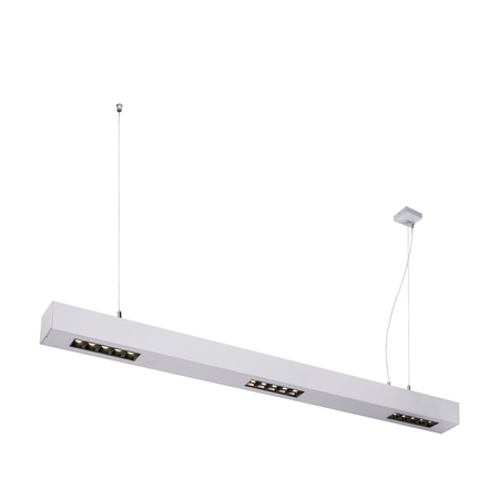 Lampa suspendata, lustra q-line ® pandantiv, cu led-uri de culoare gri deschis pandantiv interior, 1m, bap, argint, 4000k,