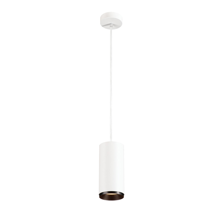 Lampa suspendata, lustra NUMINOS L Pendant, white Indoor LED pendant light white/black 3000K 24°,