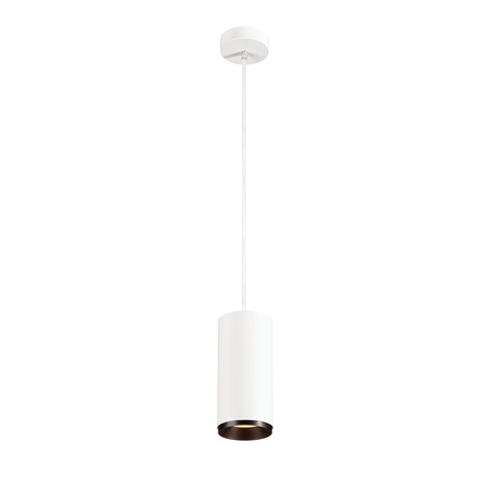 Lampa suspendata, lustra NUMINOS L Pendant, white Indoor LED pendant light white/black 3000K 60°,