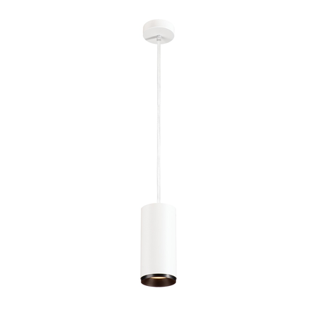 Lampa suspendata, lustra NUMINOS L Pendant, white Indoor LED pendant light white/black 3000K 24°,