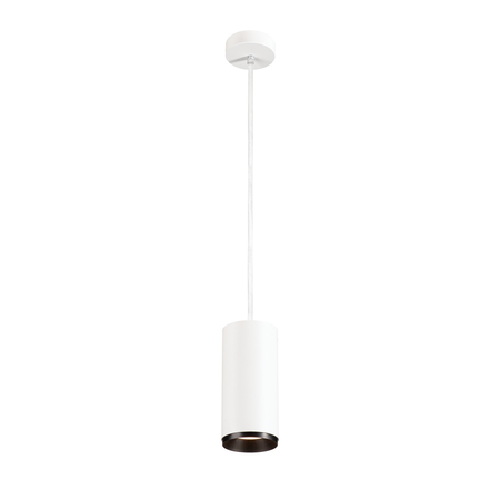 Lampa suspendata, lustra NUMINOS L Pendant, white Indoor LED pendant light white/black 4000K 36°,